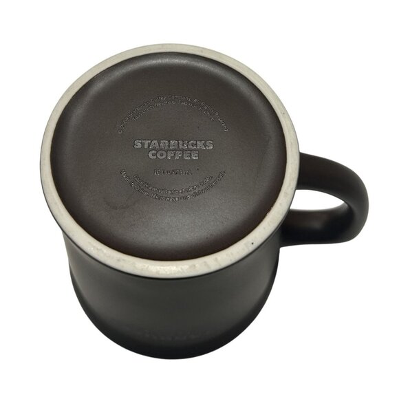 Starbucks Brown Coffee Mug 16oz 2008 Matte Finish Ceramic Collectors Cup - Picture 2 of 3